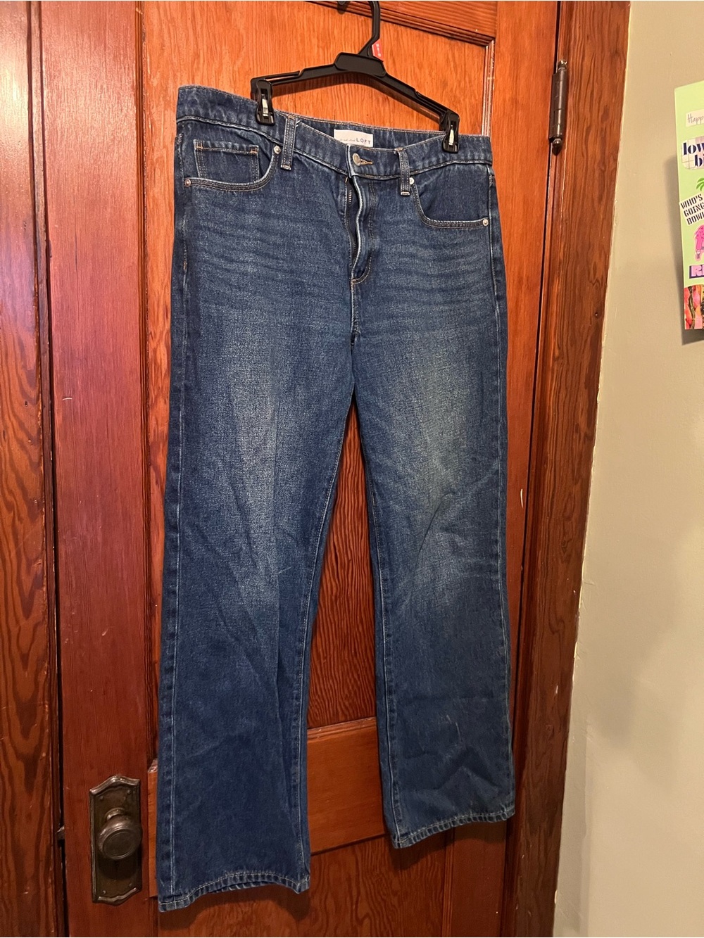 LOFT Women’s Slouchy Boyfriend Blue Denim Jeans 10